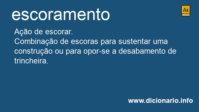 Significado de escoramentos