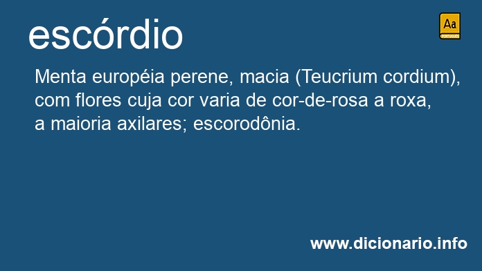 Significado de escrdio