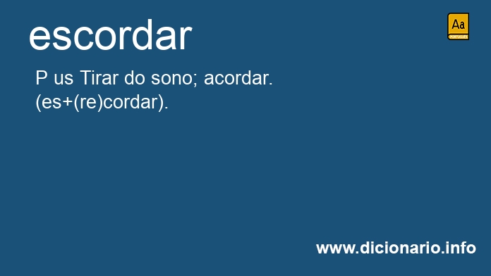 Significado de escordou