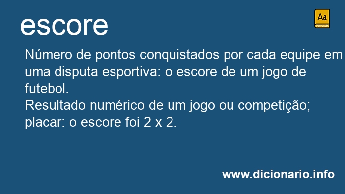 Significado de escore