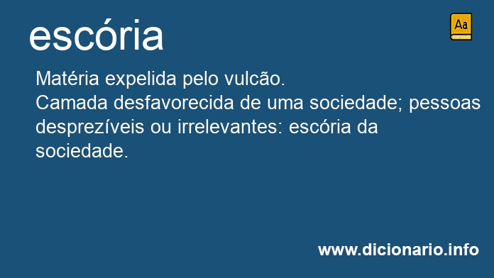 Significado de escria