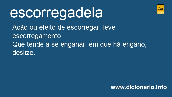 Significado de escorregadela