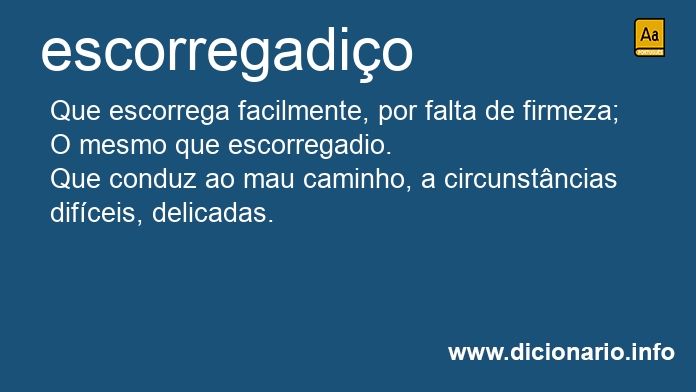 Significado de escorregadio