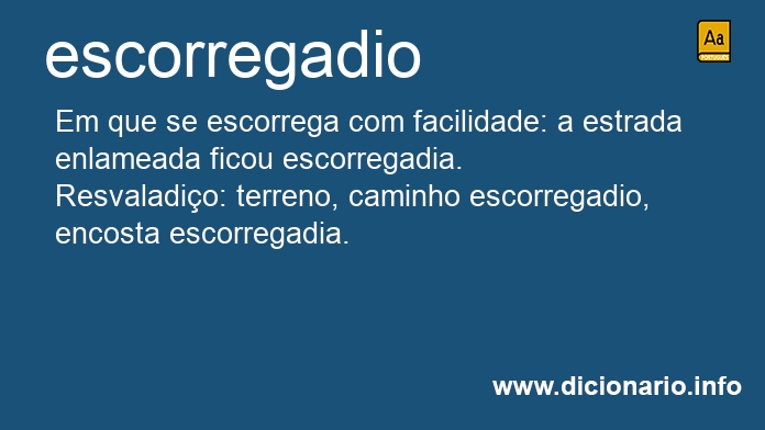 Significado de escorregadio
