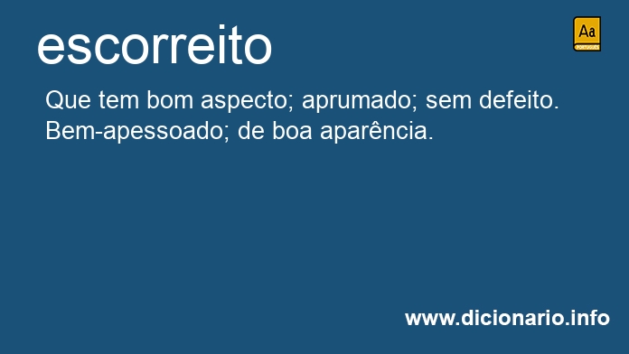 Significado de escorreita