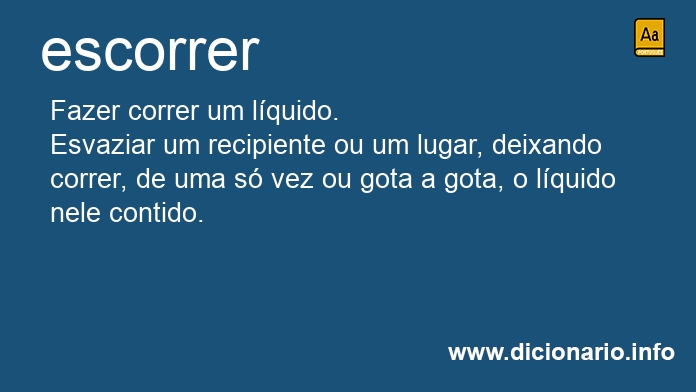 Significado de escorrerei