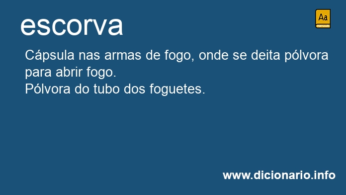Significado de escorva