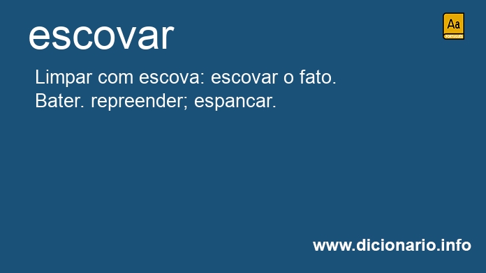 Significado de escovar