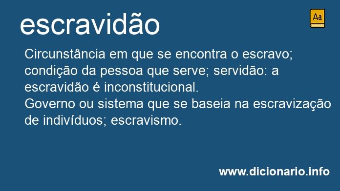 Significado de escravido