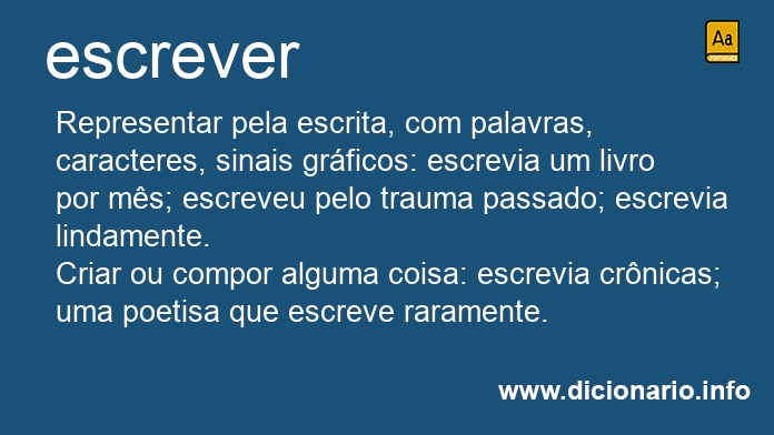 Significado de escreve