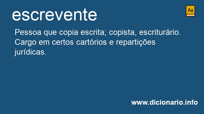 Significado de escrevente
