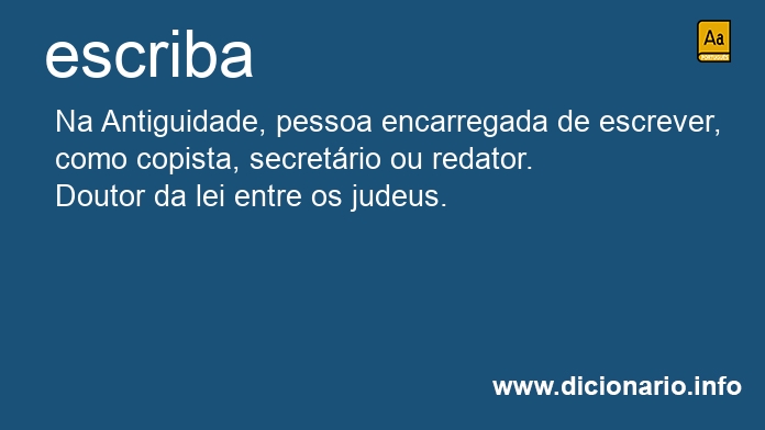 Significado de escriba