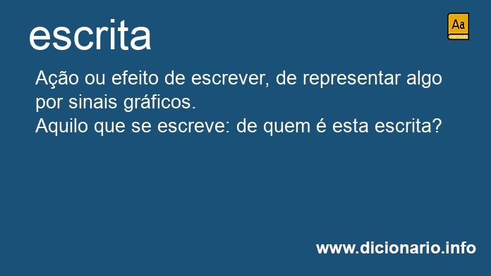 Significado de escrita