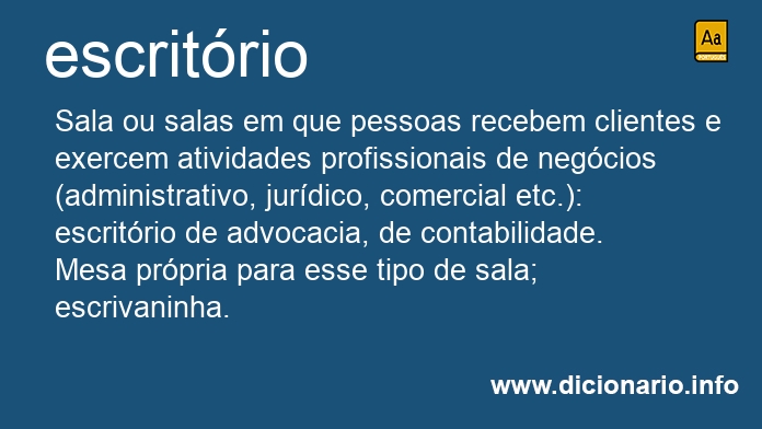 Significado de escritrio