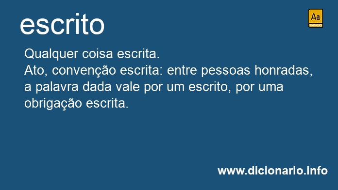 Significado de escritos