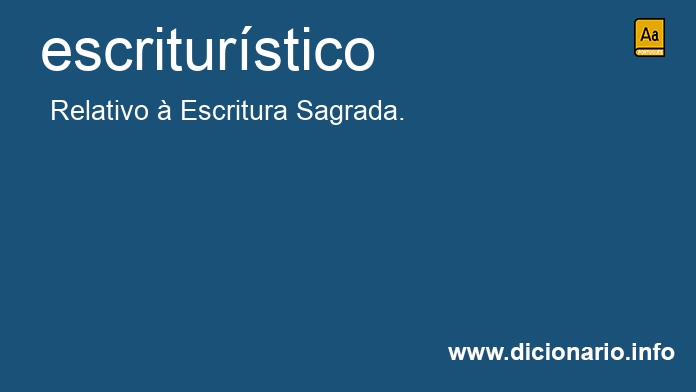 Significado de escriturstico