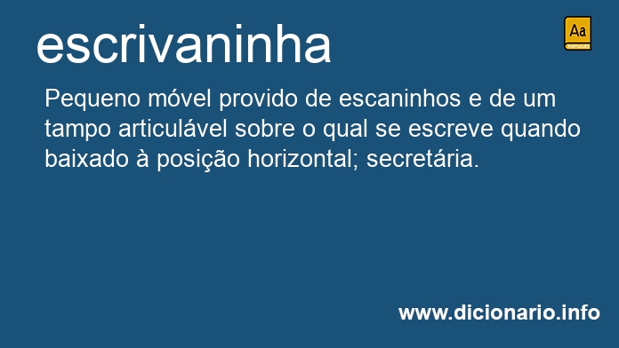 Significado de escrivaninha