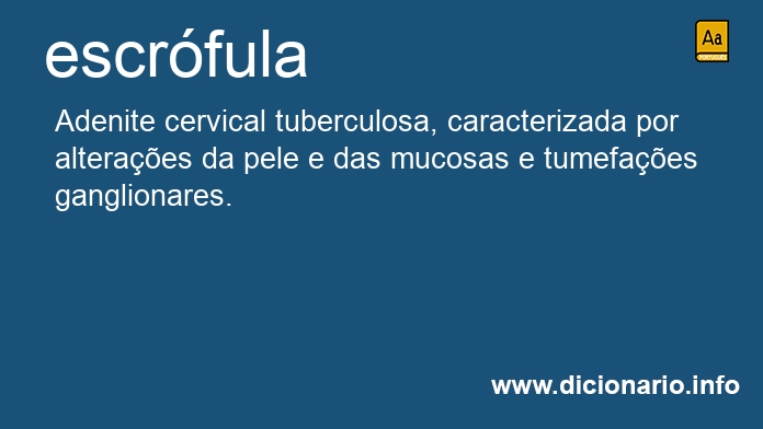 Significado de escrfula