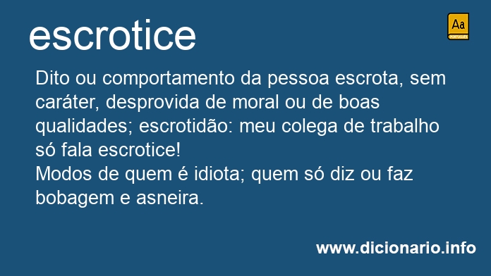 Significado de escrotice