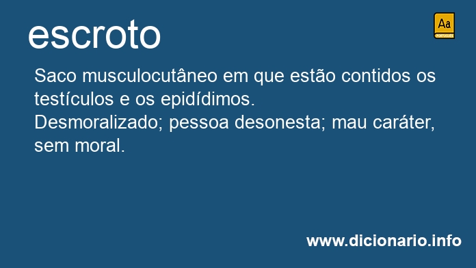 Significado de escroto