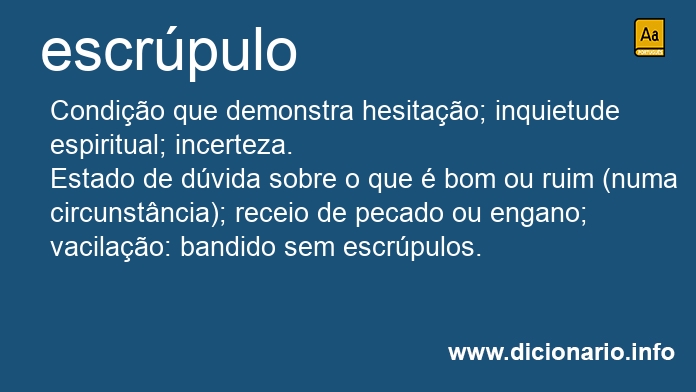 Significado de escrpulo