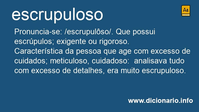 Significado de escrupulosa