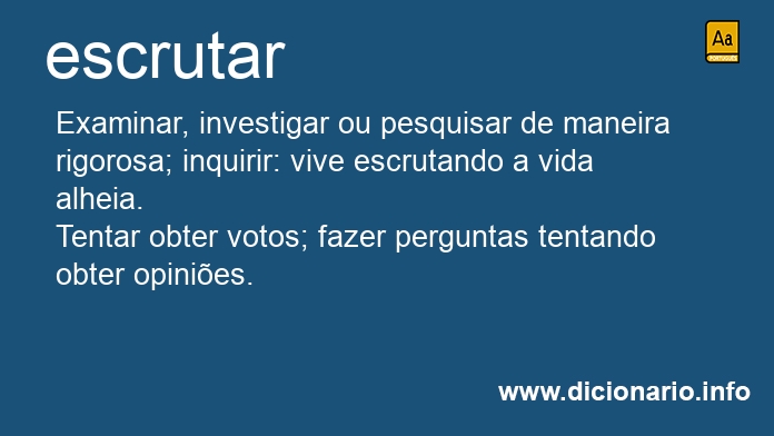 Significado de escrutveis