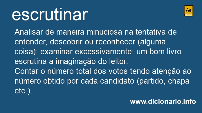 Significado de escrutinar