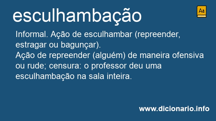 Significado de esculhambao