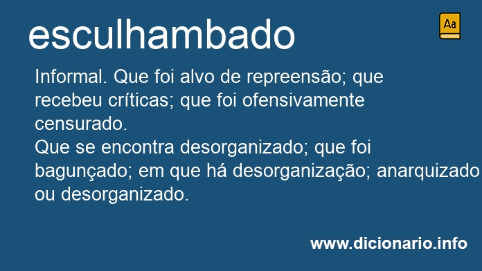 Significado de esculhambado