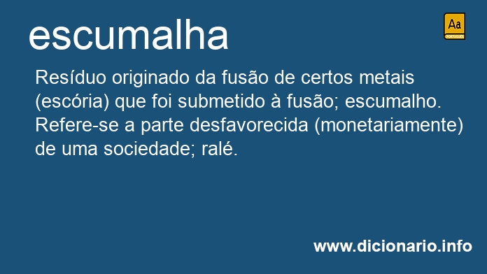 Significado de escumalha