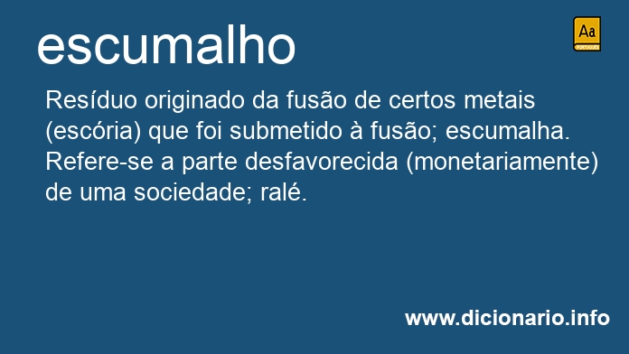 Significado de escumalho