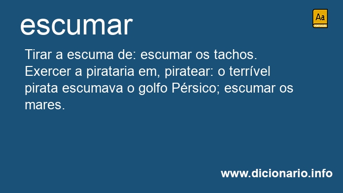Significado de escumavam