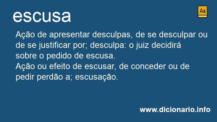 Significado de escusa