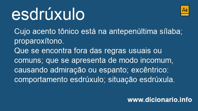 Significado de esdrxulos