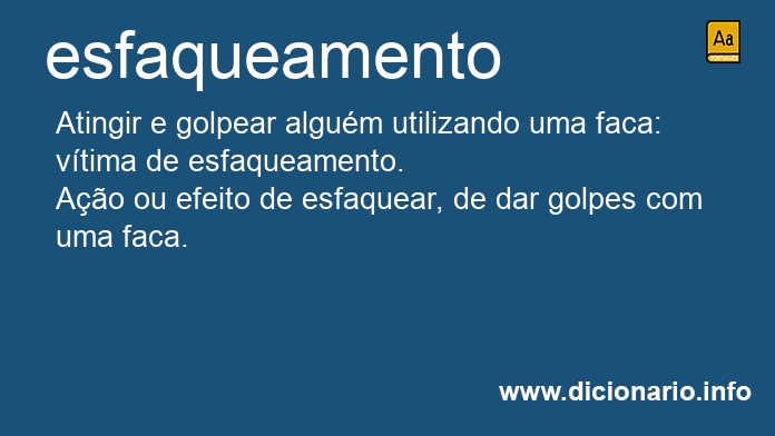 Significado de esfaqueamento