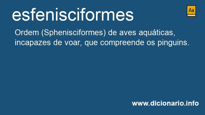 Significado de esfenisciformes