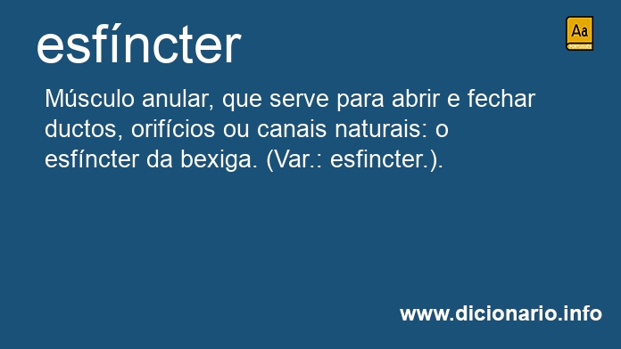 Significado de esfncteres