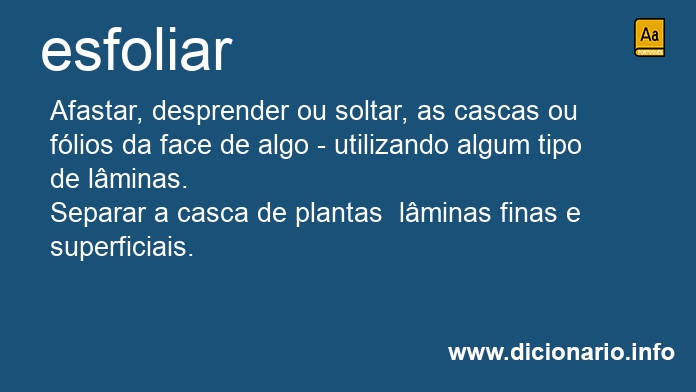Significado de esfoliando