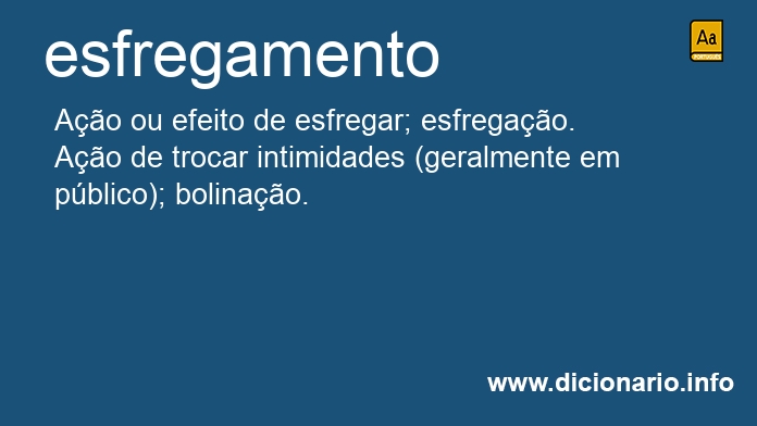 Significado de esfregamento