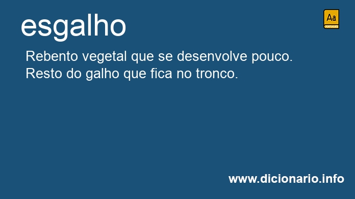 Significado de esgalho