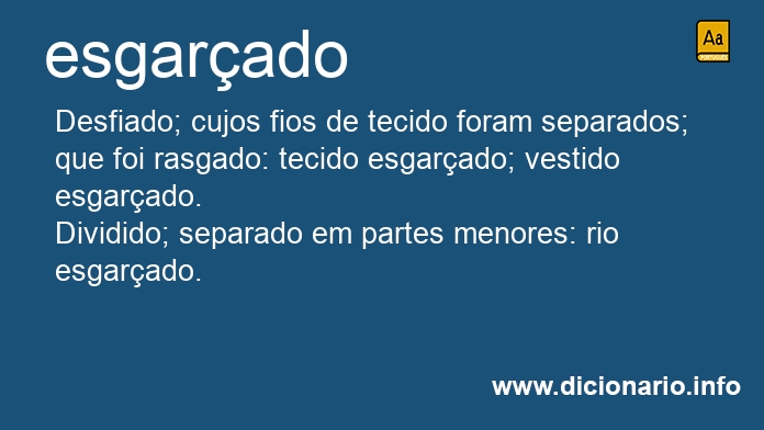 Significado de esgarado