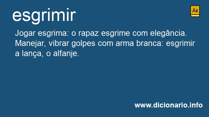 Significado de esgrime