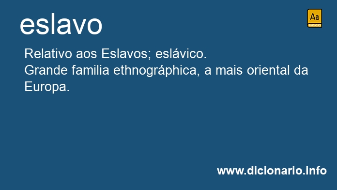 Significado de eslava