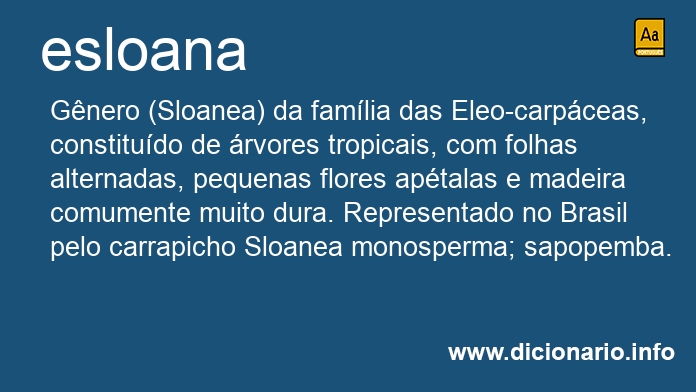 Significado de esloana