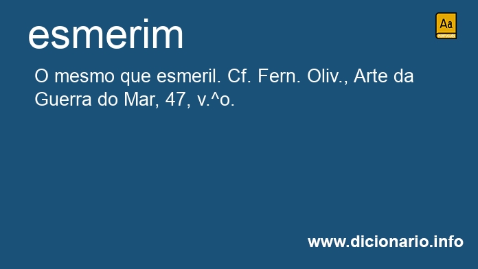 Significado de esmerim