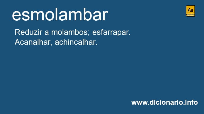 Significado de esmolamba