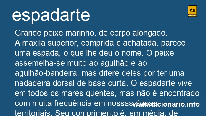 Significado de espadartes