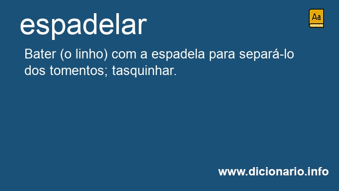 Significado de espadelado