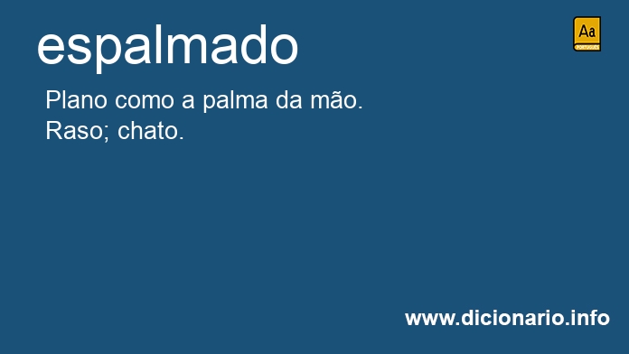 Significado de espalmada